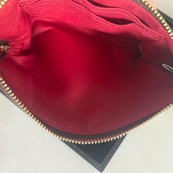 Coach Signature Wristlet in Brown and Red - Picture 7 of 9